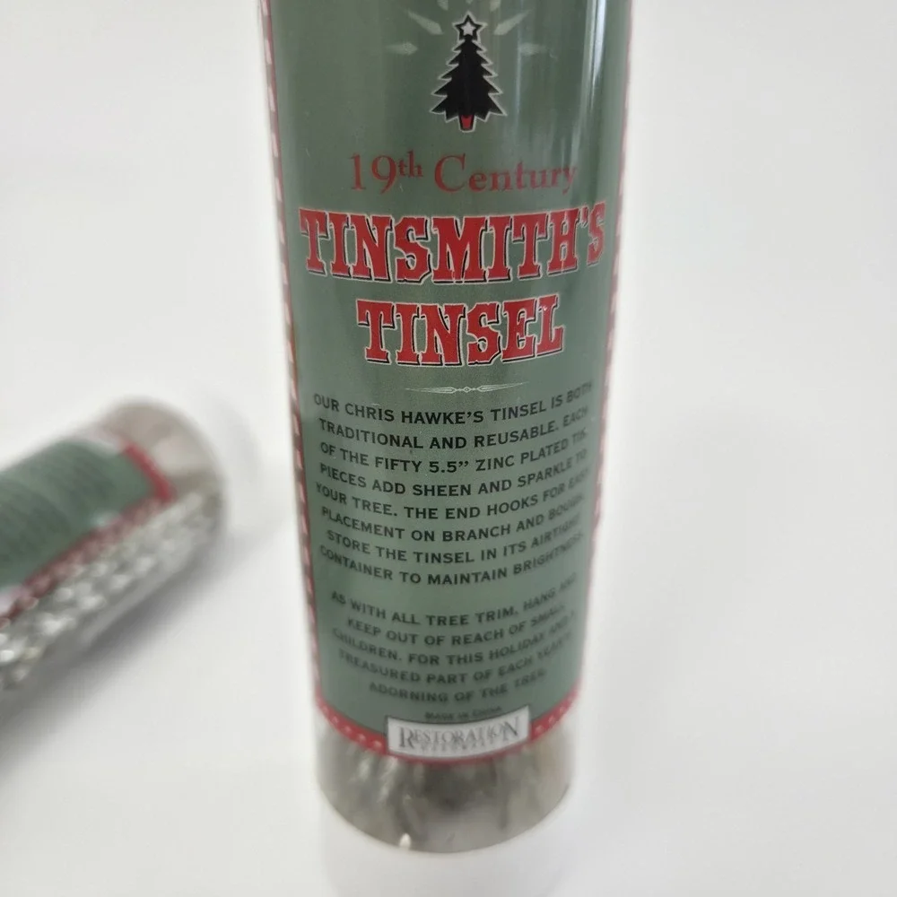 Chris Hawke's Tinsmith's Tinsel Christmas Restoration Hardware 84 Pcs